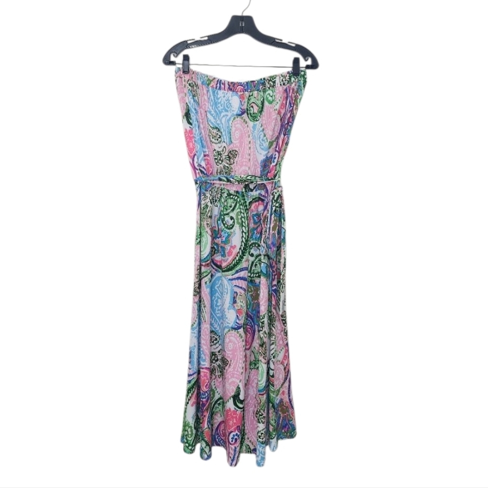 Women's Ivy Lane Strapless Cropped Jumpsuit Sz Medium
